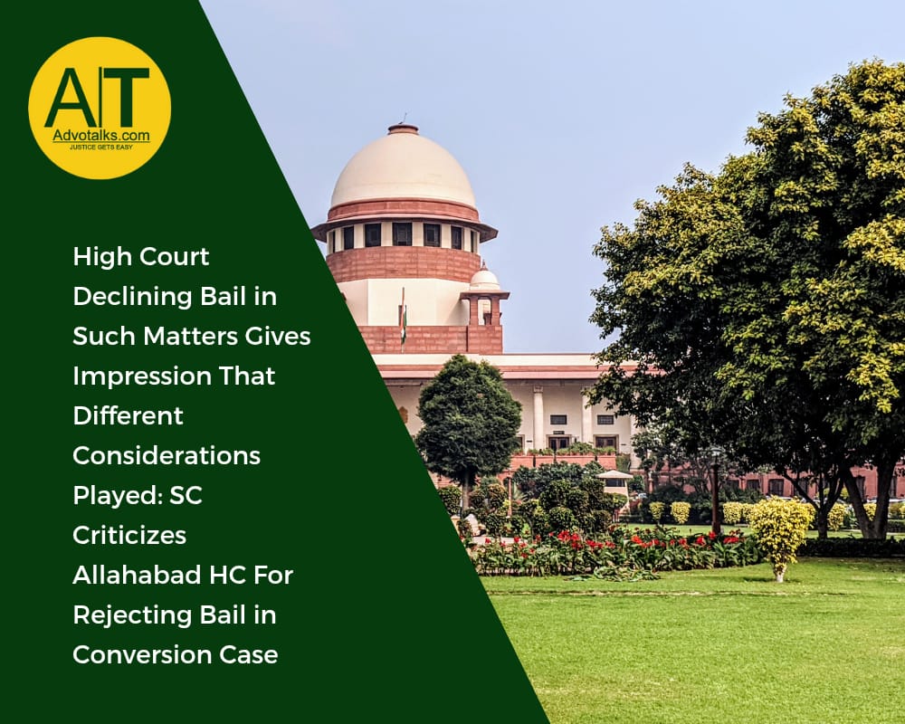 High Court Declining Bail In Such Matters Gives Impression That Different Considerations Played: SC 